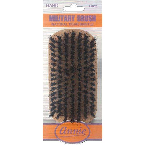 Annie Natural Boar & Nylon Bristle Hard Military Brush 2062 - Afro Hair Boutique