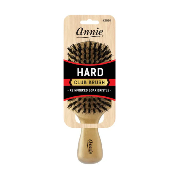 Annie Reinforced Boar & Nylon Bristle Gold Hard Club Brush 2064
