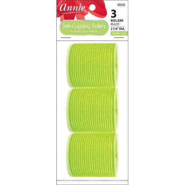 Annie Self-Gripping Rollers 2 1/4In 3Ct Green 1315