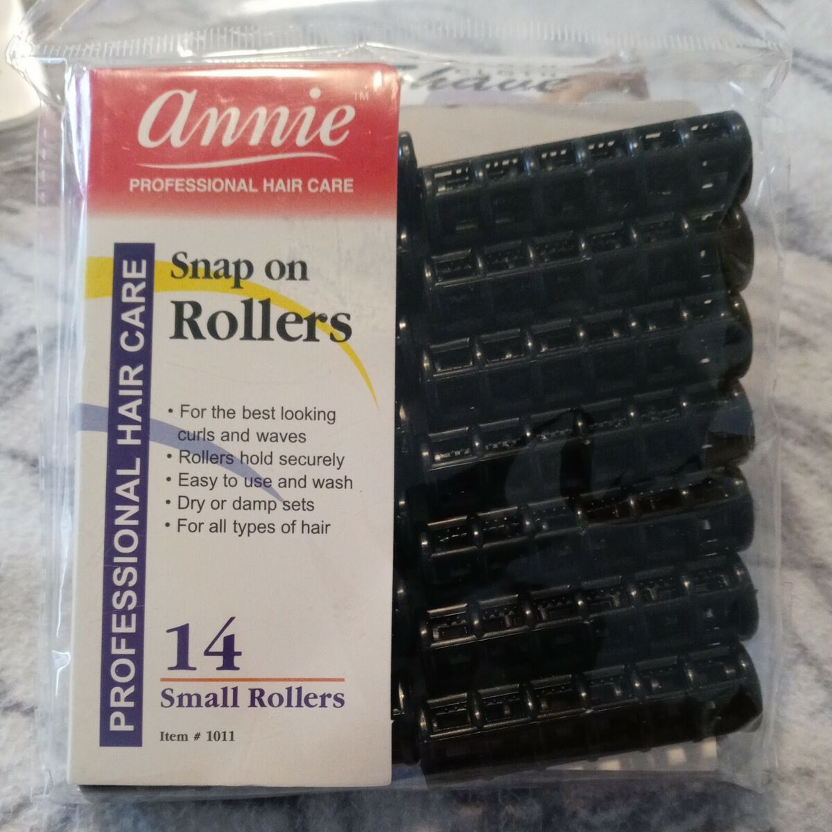 Annie Snap-On Rollers Size Small 14 Count Black 1011