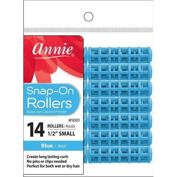 Annie Snap-On Rollers Size Small 14 Count Blue 1001