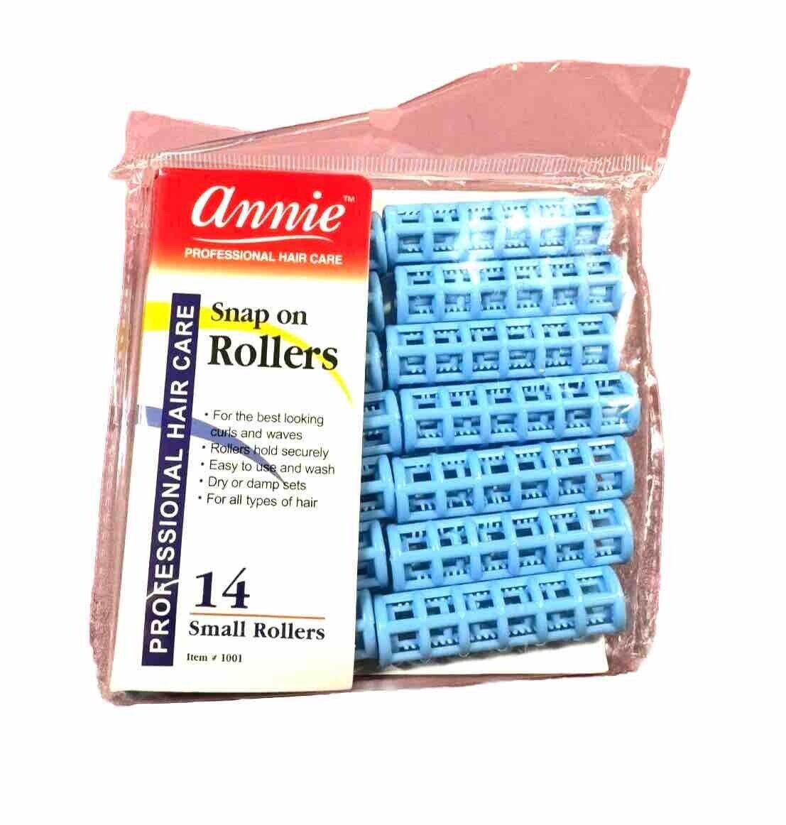 Annie Snap-On Rollers Size Small 14 Count Blue 1001