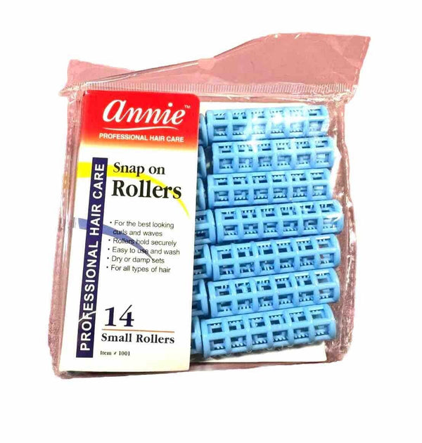 Annie Snap-On Rollers Size Small 14 Count Blue 1001