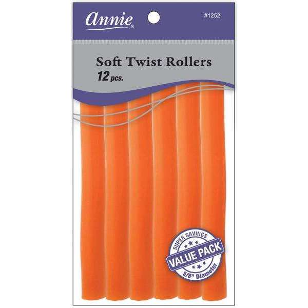 Annie Soft Twist Rollers 58 Orange Value Pack 12pcs 1252 - Afro Hair Boutique