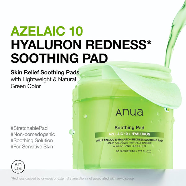 Anua  Azelaic 10 Plus Hyaluron Redness Soothing Pads