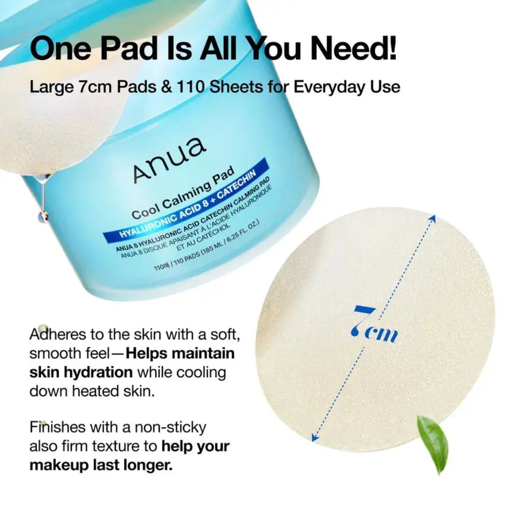 Anua  Hyaluronic Acid 8 Plus Catechin Cool Calming Pad