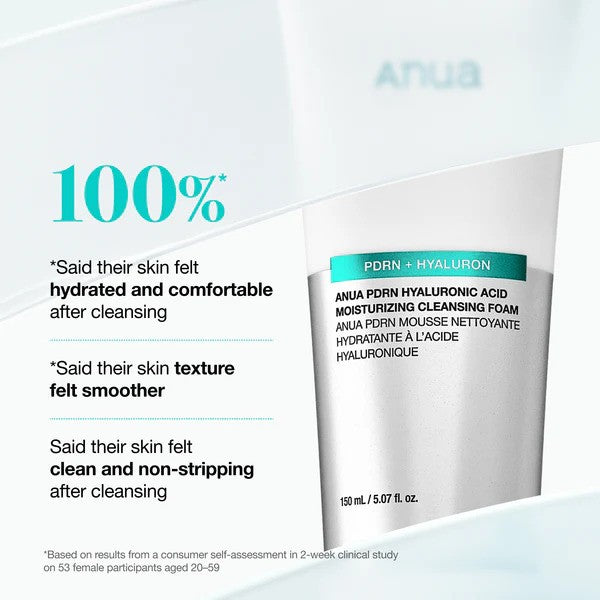 Anua  PDRN Hyaluronic Acid Moisturizing Cleansing Foam