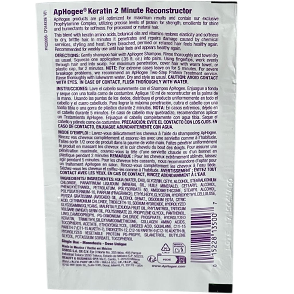 ApHogee  Keratin 2 Minute Reconstructor