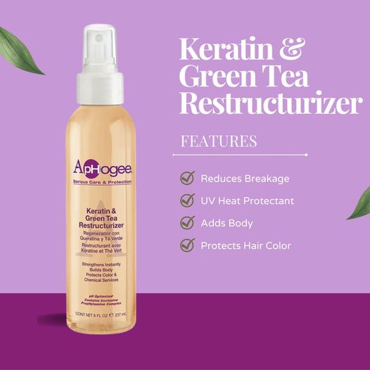 Aphogee Keratin And Green Tea Restructurizer Spray 237ml - Afro Hair Boutique