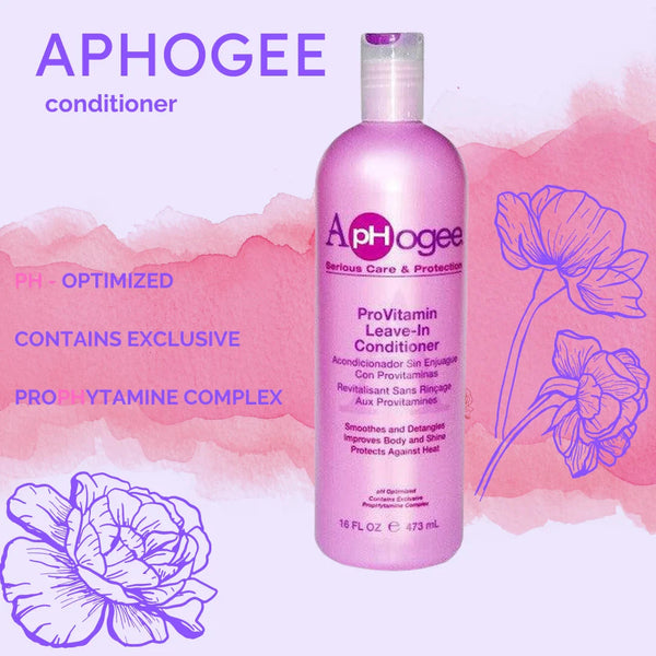 Aphogee Provitamin Leave In Conditioner Smoothes & Detangles 237ml / 473ml - Afro Hair Boutique