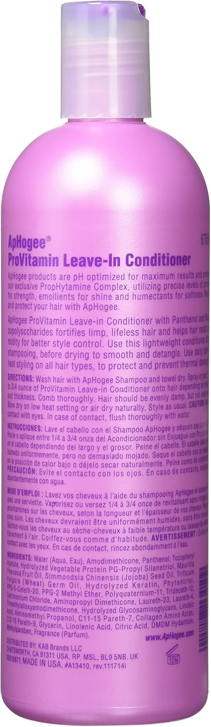 Aphogee Provitamin Leave In Conditioner Smoothes & Detangles 237ml / 473ml - Afro Hair Boutique