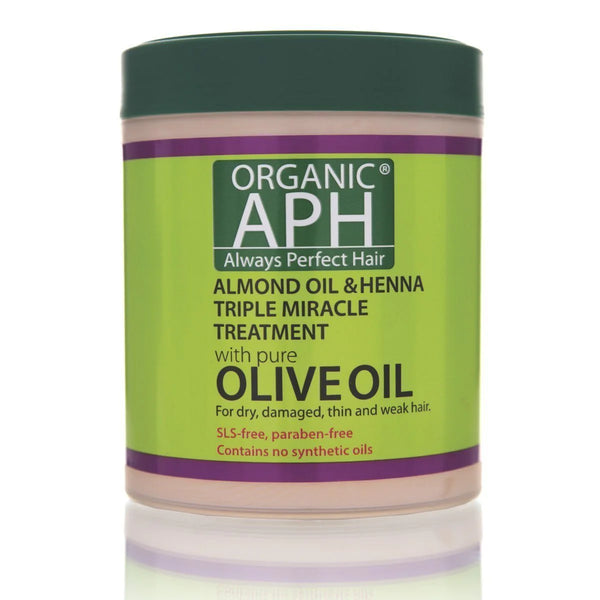 Aphrodite Organic Olive Oil Triple Miracle Almond & Henna Hair Treatment 500ml