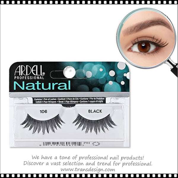 Ardell 100% Human Hair False Fashion/Natural Eye Lashes 106 Black