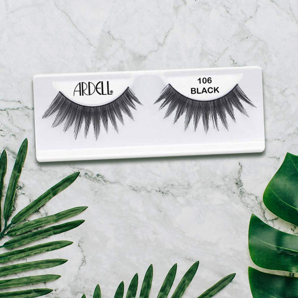Ardell 100% Human Hair False Fashion/Natural Eye Lashes 106 Black