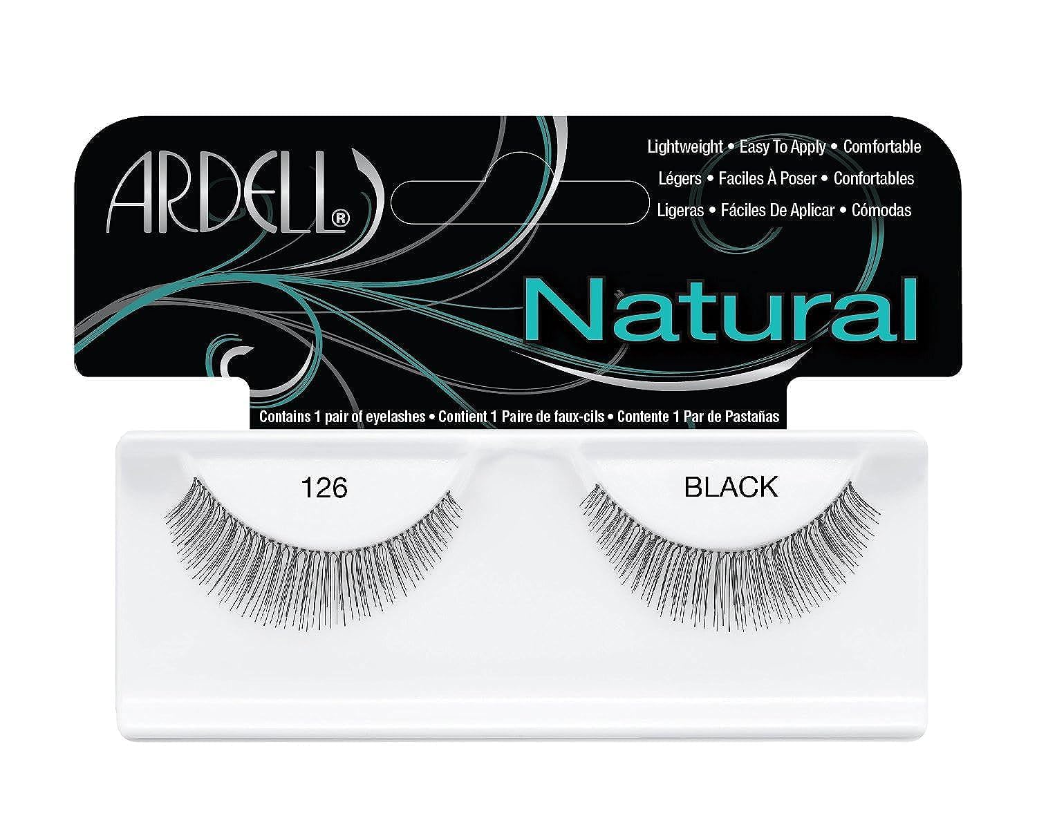 Ardell 100% Human Hair False Fashion/Natural Eye Lashes 126 Black