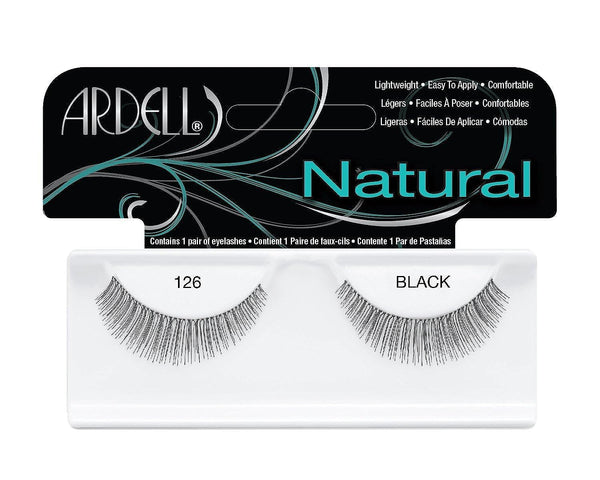Ardell 100% Human Hair False Fashion/Natural Eye Lashes 126 Black