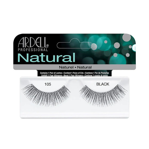 Ardell 100% Human Hair False Fashion/Natural Eyelashes 105 Black
