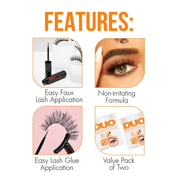 Ardell Duo Brush On Striplash Adhesive Eyelash Dark Tone Lashes Glue 5g