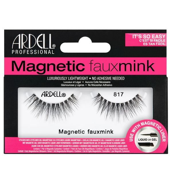Ardell Magnetic Faux Mink Lashes False Eyelashes Black 817 - Afro Hair Boutique