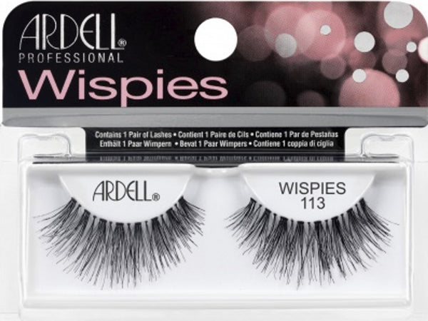 Ardell Wispies 113 Black False Eyelashes Lightweight And Reusable