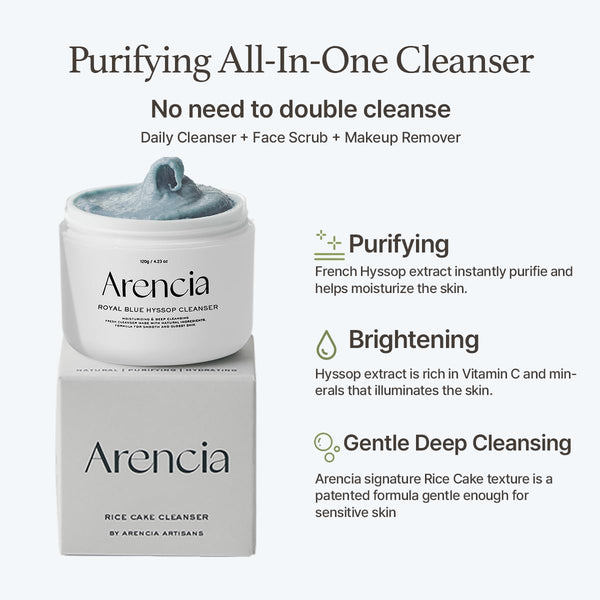 Arencia  Fresh Blue Hyssop Rice Mochi Cleanser
