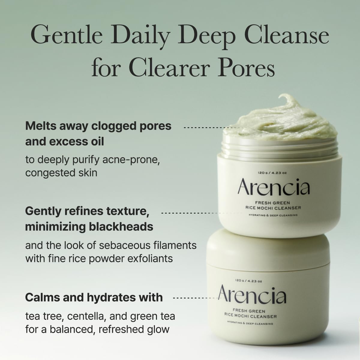 Arencia  Fresh Green Rice Mochi Cleanser