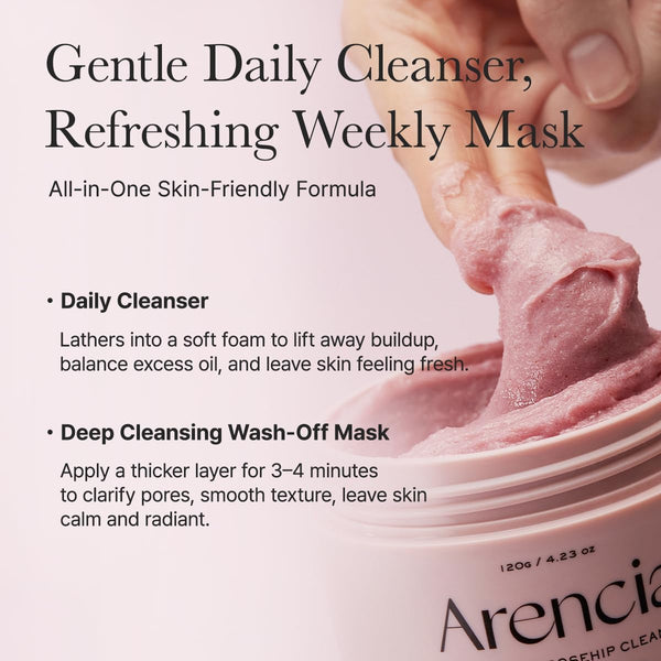 Arencia  Fresh Rosehip Rice Mochi Cleanser