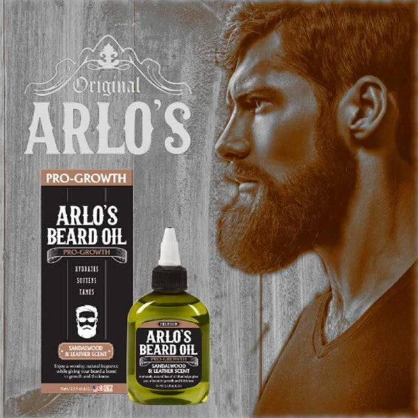 Arlos  Pro Growth Beard Oil With Sandalwood And Leather Scent