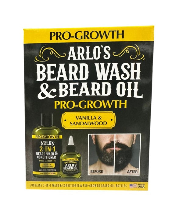 Arlos  Pro Growth Beard Wash Beard Oil Kit