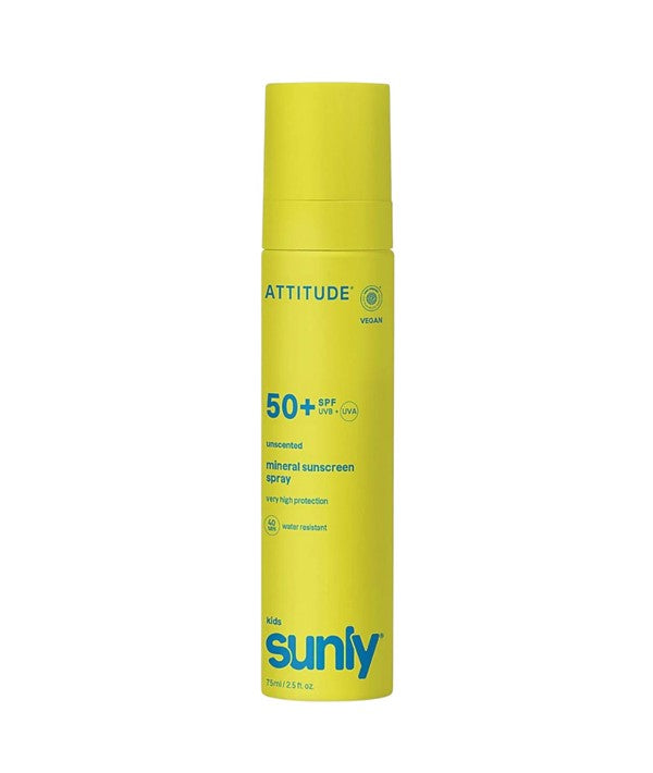 Attitude  Sunly Kids Unscented Mineral Sunscreen Spray SPF50 Plus