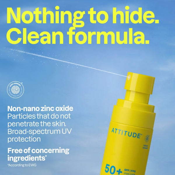 Attitude  Sunly Kids Unscented Mineral Sunscreen Spray SPF50 Plus