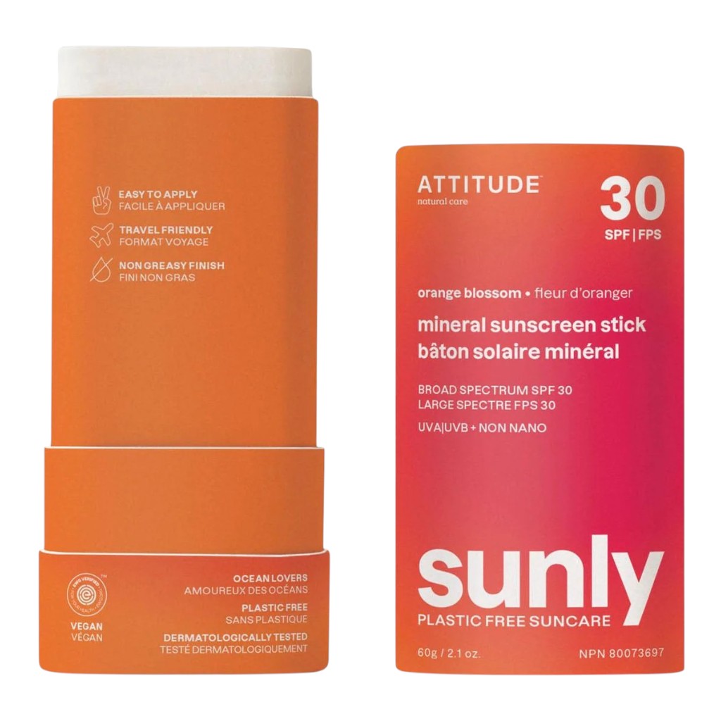 Attitude  Sunly Orange Blossom Mineral Sunscreen Stick SPF30