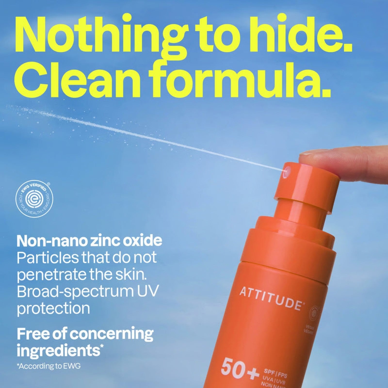 Attitude  Sunly Tropical Coco Mineral Sunscreen Spray SPF50