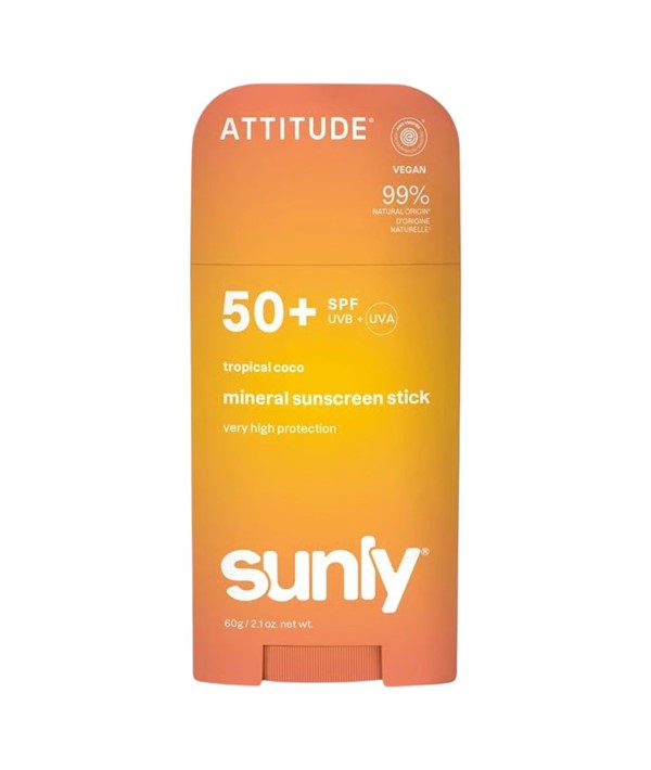 Attitude  Sunly Tropical Coco Mineral Sunscreen Stick SPF50