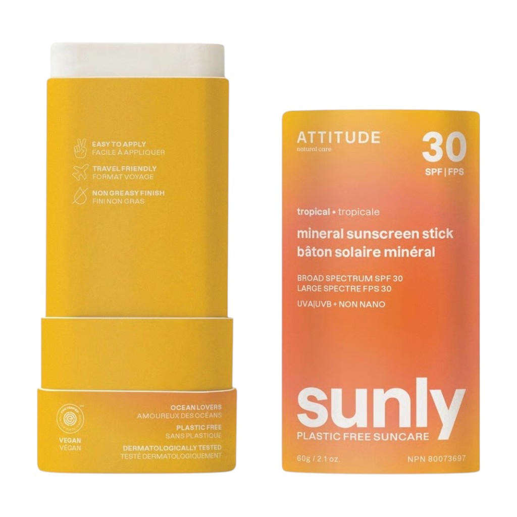 Attitude  Sunly Tropical Mineral Sunscreen Stick SPF30