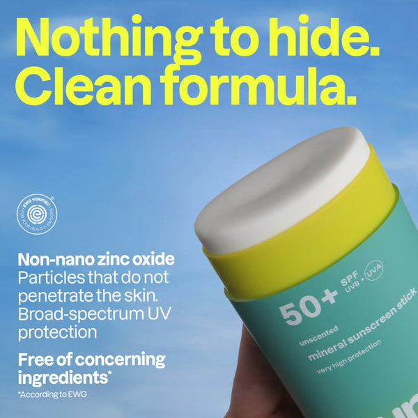 Attitude  Sunly Unscented Mineral Sunscreen Stick SPF50