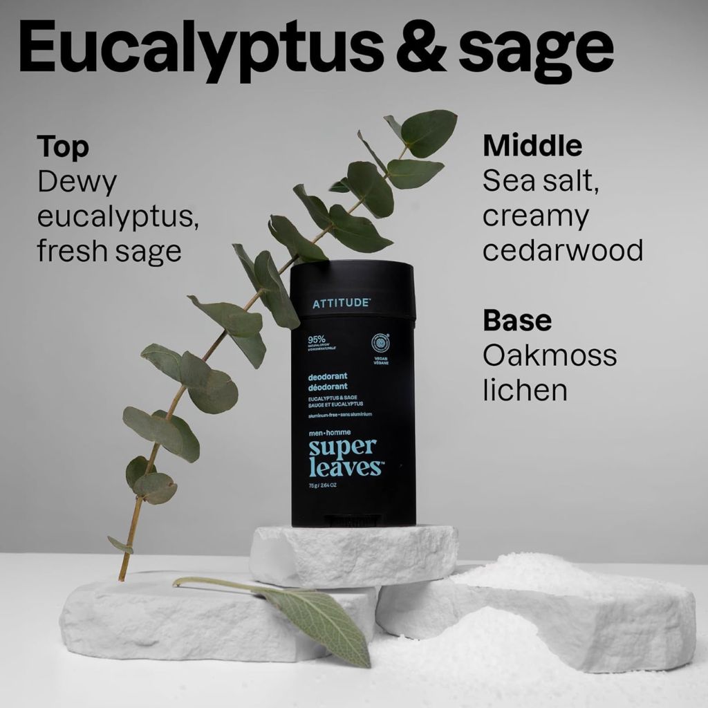 Attitude  Super Leaves Men Eucalyptus And Sage Deodorant Stick