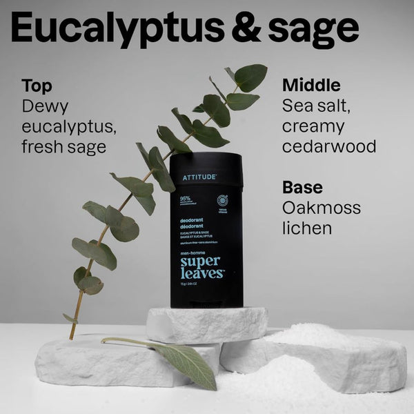 Attitude  Super Leaves Men Eucalyptus And Sage Deodorant Stick