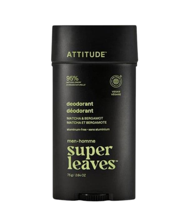 Attitude  Super Leaves Men Matcha And Bergamot Deodorant Stick