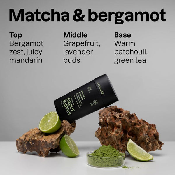 Attitude  Super Leaves Men Matcha And Bergamot Deodorant Stick