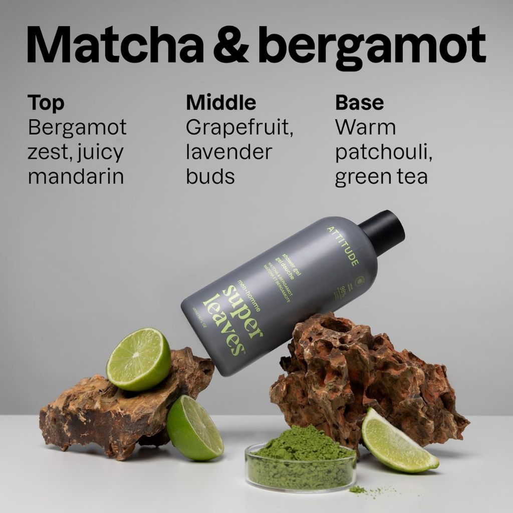 Attitude  Super Leaves Men Matcha And Bergamot Shower Gel