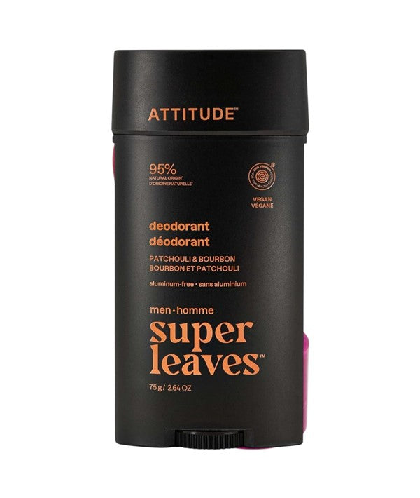 Attitude  Super Leaves Men Patchouli And Bourbon Deodorant Stick