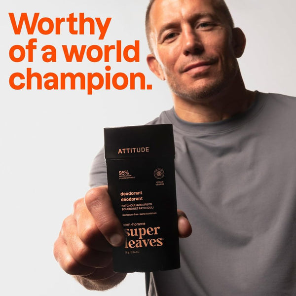 Attitude  Super Leaves Men Patchouli And Bourbon Deodorant Stick
