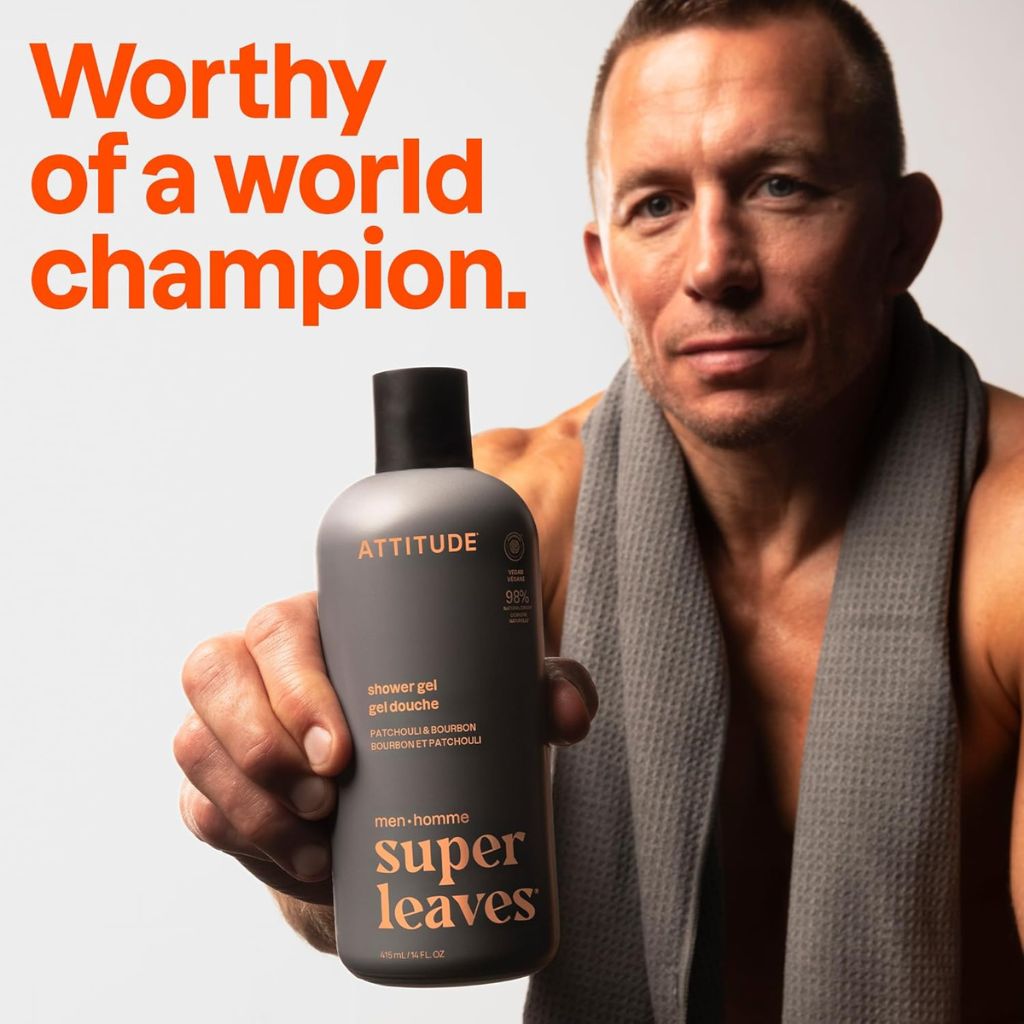 Attitude  Super Leaves Men Patchouli And Bourbon Shower Gel