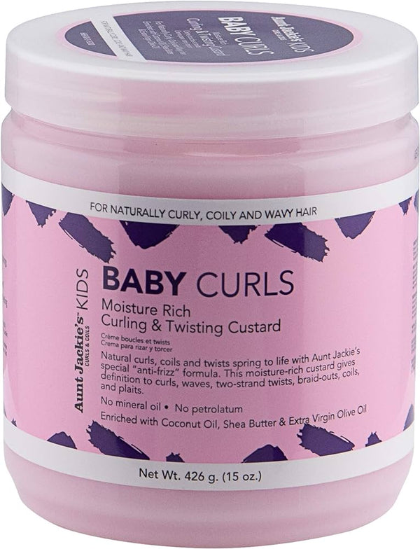 Aunt Jackie's Baby Curls Moisture Rich Curling And Twisting Custard- 426g - Afro Hair Boutique