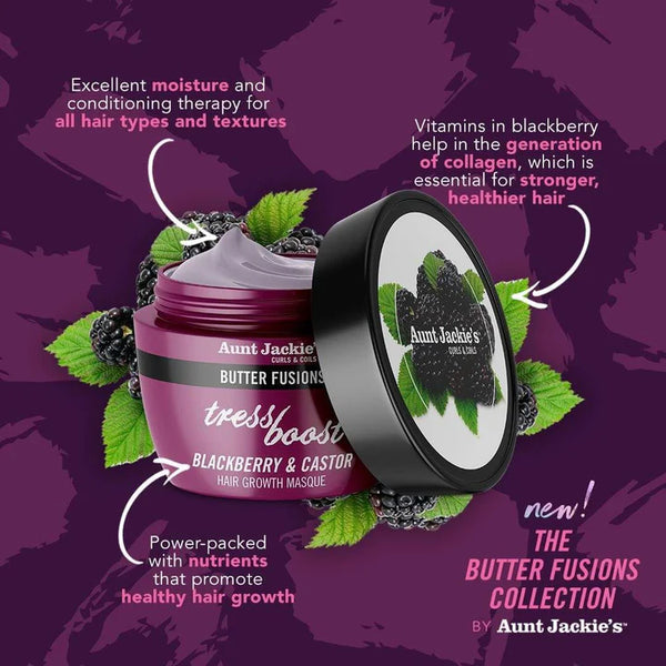Aunt Jackie's Butter Fusions Tress Boost Growth Masque 227g - Afro Hair Boutique