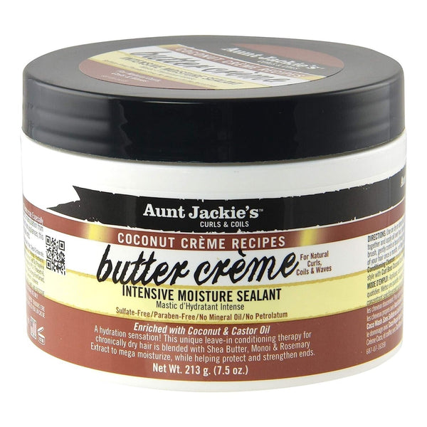 Aunt Jackie's Coconut Creme Recipes Intensive Moisture Sealant Butter Cream 213g - Afro Hair Boutique