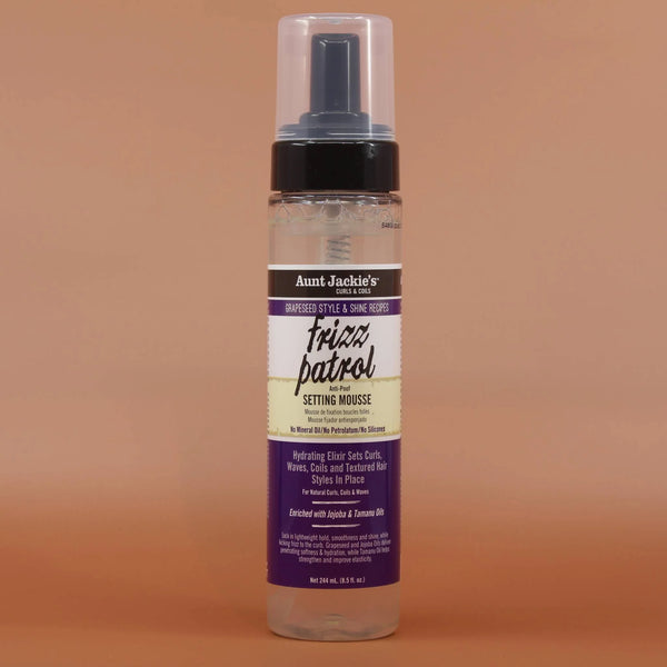 Aunt Jackie's FRIZZ PATROL Anti-Poof Twist & Curl Setting Mousse 244ml - Afro Hair Boutique