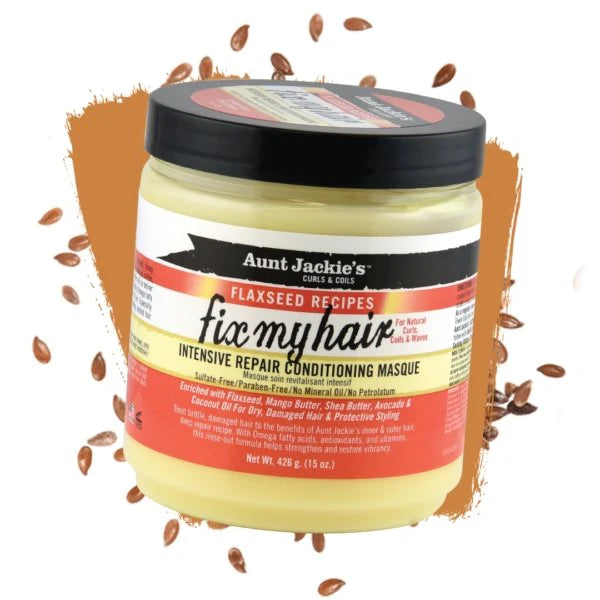 Aunt Jackie's Flaxseed Recipes Fix My Hair Conditioning Masque 426g - Afro Hair Boutique