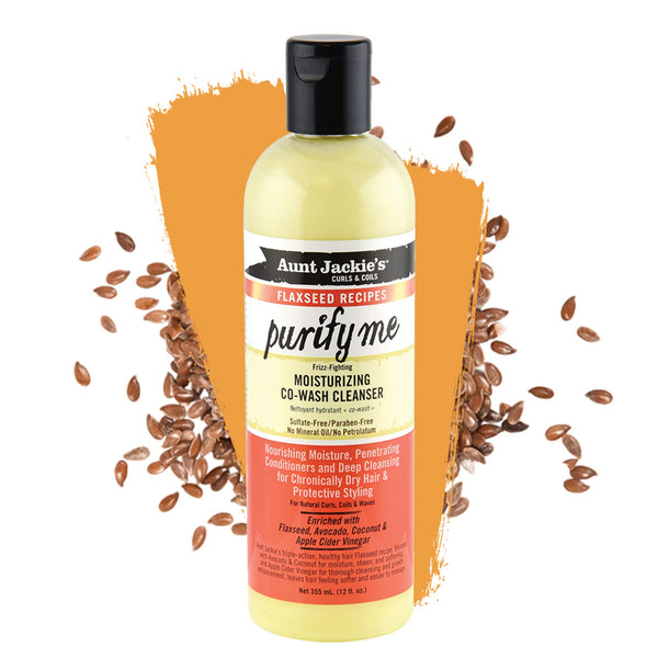 Aunt Jackie's Flaxseed Recipes Purify Me Moisturizing Co-Wash Cleanser 355ml - Afro Hair Boutique